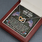 To the Best Army Wife in the World Interlocking Hearts Necklace Gift|  We are Connected by Heart| Gift from Army Husband to Army  Wife| Military Family Gift