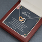 To My Glam-Ma Too Young To Be Called Grandma Interlocked Hearts Necklace |  Gift from Granddaughter/Grandson | Birthday, Christmas, & Mother's Day Gift for Grandma/Grandmother