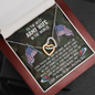 To the Best Army Wife in the World Interlocking Hearts Necklace Gift|  We are Connected by Heart| Gift from Army Husband to Army  Wife| Military Family Gift