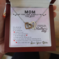 Funny Mothers Day Message Card Necklace | Mom You Are The Best Card for Mom from Daughter | Mother's Day Gift From Daughter