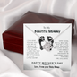To My Beautiful Mommy Our Little Secret Love Knot Necklace, Gift for New Mom, Mother's Day Gift