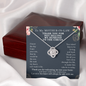 Funny Mother in Law Gift Love Knot Necklace | Mother in Law Wedding Gift, Mother of The Groom Gift, Mothers Day Gifts for Mother in Law