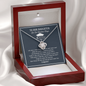 To Our Daughter Let The Adventure Begin Love Knot Necklace, Gift for Graduation, Mom & Dad Graduation Gift