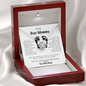 To My Dear Mommy From Tiny Bump Love Knot Necklace, Gift for New Mom, Mother's Day Gift