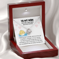 To My Mother Puffer Our Bond Will Persist Funny Mother's Day Love Knot Necklace | Gift For Mother