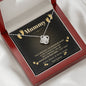Mummy-To-Be, This Christmas I Am Snuggled In Your Tummy Love Knot Necklace | Pregnancy Gift for Friend | Necklace Gift for First Time Mummy