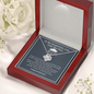 To My Beautiful Girl Follow Your Dream Love Knot Necklace, Gift for Graduation, Daughter/Niece Graduation Gift