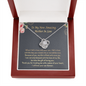 Mother Of The Groom I Promise To Cherish Your Son Love Knot Necklace | Mother In Law Gift | Bride to Mother In Law Gift