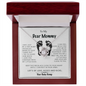 To My Dear Mommy From Tiny Bump Love Knot Necklace, Gift for New Mom, Mother's Day Gift