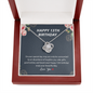 Make a 13th Birthday Wish Love Knot Necklace, 13th Birthday Gift, Thirteenth Birthday Necklace
