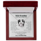 Hello My Amazing Grandma Love Knot Necklace, Pregnancy Reveal Gift, Gift for Grandmother To Be