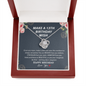 Make a 13th Birthday Wish Teenager Love Knot Necklace, 13th Birthday Gift, Thirteenth Birthday Necklace