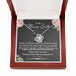 To My Bonus Sister A Friend Like You Is Family Love Knot Necklace | Unbiological Sister Necklace, Bonus Sister Gift | Gift for Bestie, Best Friend Gift
