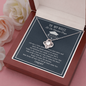 To My Niece Let The Adventure Begin Love Knot Necklace, Gift for Graduation, Aunt/Uncle Graduation Gift