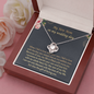 To My New Mom On My Wedding Day I Promise To Cherish Your Son Love Knot Necklace | Mother In Law Gift | Bride to Mother In Law Gift