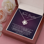 To My Bonus Daughter You Are My Biggest Achievement Love Knot Necklace | Bonus Daughter Birthday, Christmas, Graduation Gift