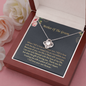 Mother Of The Groom I Will Love Your Son Forever Love Knot Necklace | Mother In Law Gift | Bride to Mother In Law Gift