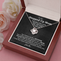 Funny Stepped Up Mom Gift Love Knot Necklace | Unbiological Mom, Foster Mom, Stepmom, Mother In Law Card Mother's Day Gift