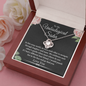 To My Unbiological Sister Funny Love Knot Necklace | Unbiological Sister Necklace, Bonus Sister Gift | Gift for Bestie, Best Friend Gift