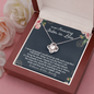 To My Amazing Sister In Law Welcome To Our Family Love Knot Necklace | Sister in Law Gift, Sister in Law Necklace