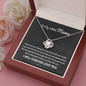 To My Witch Mama Thank You For Raising Me Love Knot Necklace | Gift to Mom from Daughter/Son | Christmas, Birthday, & Mother's Day Gift to Mom