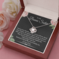 To My Bonus Sister A Friend Like You Is Family Love Knot Necklace | Unbiological Sister Necklace, Bonus Sister Gift | Gift for Bestie, Best Friend Gift