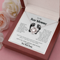 To My Dear Mommy Snuggled In Your Tummy Love Knot Necklace, Gift for New Mom, Mother's Day Gift
