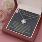 To My New Amazing Mother In Law I Will Love Your Son Forever Love Knot Necklace | Mother In Law Gift | Bride to Mother In Law Gift