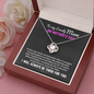 To My Mom In This Crazy World We Have Each Other Love Knot Necklace | Gift to Mom from Daughter/Son | Christmas, Birthday, & Mother's Day Gift to Mom