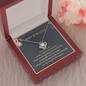 Mother Of The Groom Thank You For Guiding Your Son Love Knot Necklace | Mother In Law Gift |  Bride to Mother In Law Gift