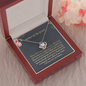 Mother Of The Groom I Will Love Your Son Forever Love Knot Necklace | Mother In Law Gift | Bride to Mother In Law Gift