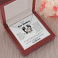 To My Dear Mommy Snuggled In Your Tummy Love Knot Necklace, Gift for New Mom, Mother's Day Gift