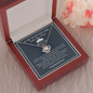 To My Beautiful Girl Follow Your Dream Love Knot Necklace, Gift for Graduation, Daughter/Niece Graduation Gift