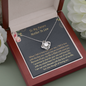 To My Future Mother In Law I Promise To Cherish Your Son Love Knot Necklace | Mother In Law Gift | Bride to Mother In Law Gift