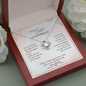 To My Sister On My Wedding Day Love Knot Necklace | Gift for Sister of the Bride Wedding Day | Gift for Sister of the Bride