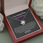 To My Amazing Mom Distance Never Separates Two Hearts Love Knot Necklace | Gift to Mom from Daughter/Son | Mother's Day Gift to Mom