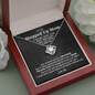 Funny Stepped Up Mom Gift Love Knot Necklace | Unbiological Mom, Foster Mom, Stepmom, Mother In Law Card Mother's Day Gift