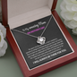To My Amazing Mom Our Hearts Are Connected Forever Love Knot Necklace | Gift to Mom from Daughter/Son | Mother's Day Gift to Mom