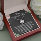Once In A Lifetime People Through Thick And Thin Love Knot Necklace | Unbiological Sister Necklace, Bonus Sister Gift | Gift for Bestie, Best Friend Gift