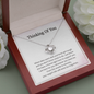 Thinking Of You Just Know You Have A Friend Right Here To Support You Love Knot Necklace | Loss of Baby Gift |  Pregnancy Loss Gift | Sorry For Your Loss Gift