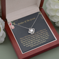 Mother Of The Groom I Will Love Your Son Forever Love Knot Necklace | Mother In Law Gift | Bride to Mother In Law Gift