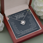 Funny Mother in Law Gift Love Knot Necklace | Mother in Law Wedding Gift, Mother of The Groom Gift, Mothers Day Gifts for Mother in Law