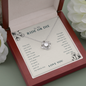 To My Ride Or Die Best Friend Love Knot Necklace | BFF, Best Friend, Unbiological Sister, Birthday Gifts, Best Friend Gift