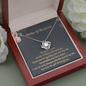 Mother Of The Groom Thank You For Guiding Your Son Love Knot Necklace | Mother In Law Gift |  Bride to Mother In Law Gift