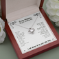 To My Daughter on Wedding Day from Mother in Heaven Love Knot Necklace | Gift from Deceased Mother of the Bride | Gift from Mother In Heaven on Wedding day