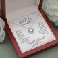 To My Ride Or Die On My Wedding Day Love Knot Necklace | Gift for Sister, Best Friend, Bridesmaid of the Bride Wedding Day Gift