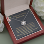 Mother Of The Groom I Promise To Cherish Your Son Love Knot Necklace | Mother In Law Gift | Bride to Mother In Law Gift