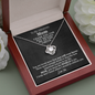 Funny To My Mom Gift Love Knot Necklace | Funny Mothers Day Message Card | Gift for Mother's Birthday