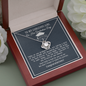 To My Gorgeous Girl Love Knot Necklace, Gift for Graduation, Daughter/Niece Graduation Gift
