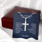 Gifts for Son Personalized Cross Necklace, Keep That shit Up,  Birthday Gifts For Son, From Mom To Son, Gifts To Son From Mom, Graduation Gifts
